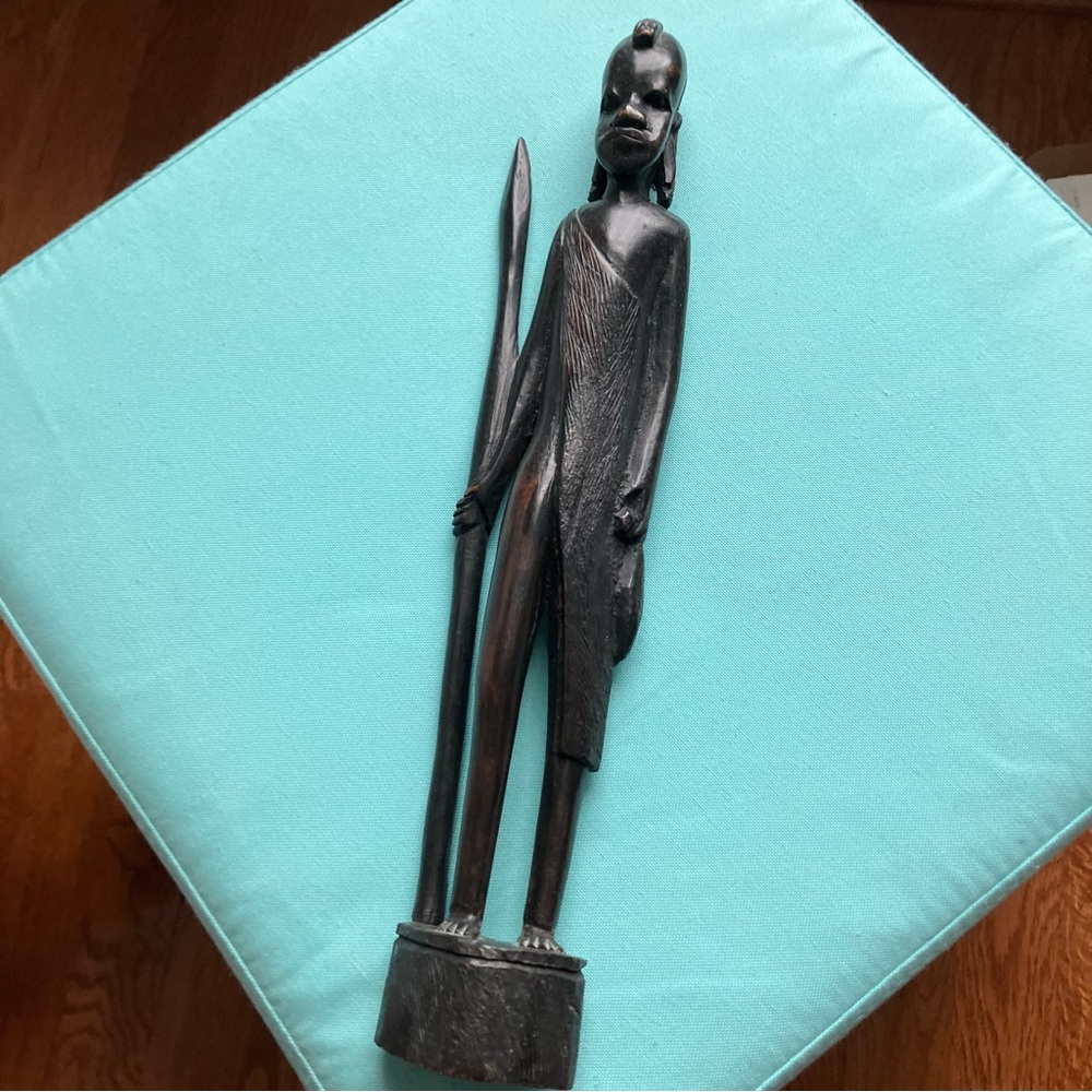 Hand carved Authentic Nigerian Man Art Statue